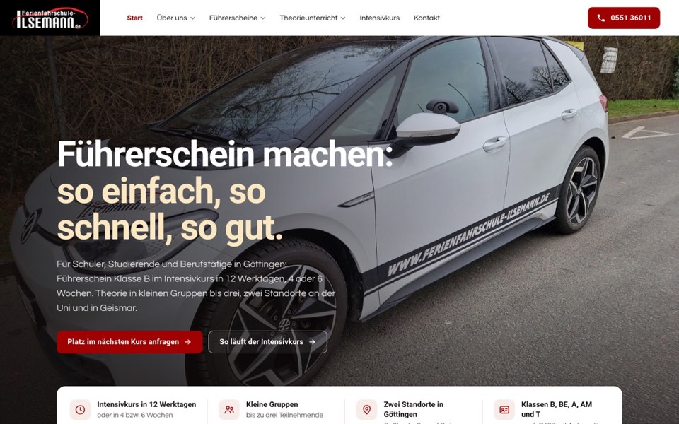 Startseite von www.fahrschuleilsemann.de