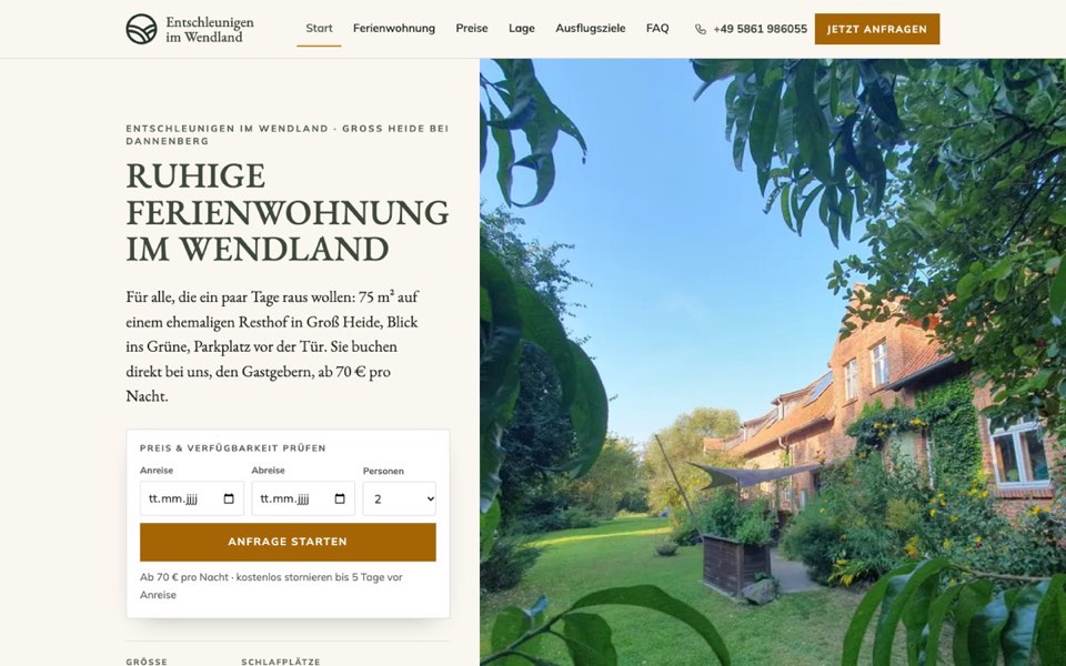 Startseite von www.entschleunigen-im-wendland.de