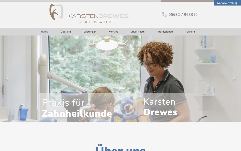 Startseite von www.zahnarzt-drewes.de
